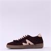 Marco Moreo Berlino Frill Trainer - Burgundy Suede